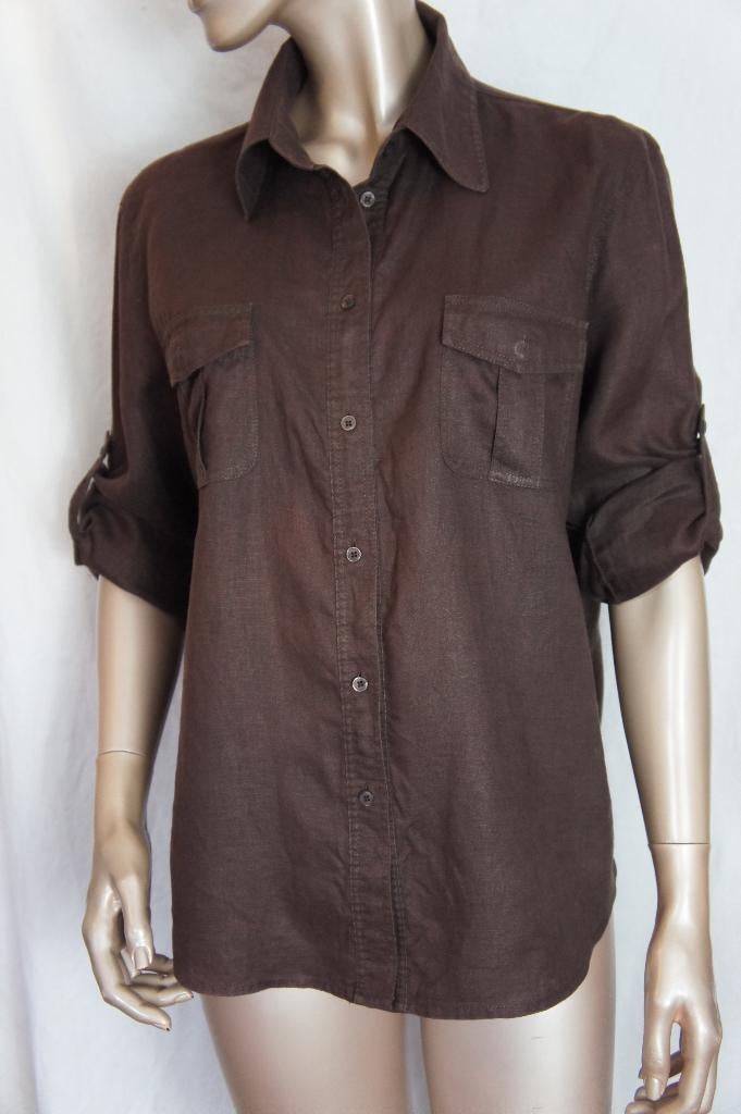 FRANCO CALLEGARI blouse maat 44/46, Verzenden, Zo goed als nieuw, Maat 42/44 (L), Bruin