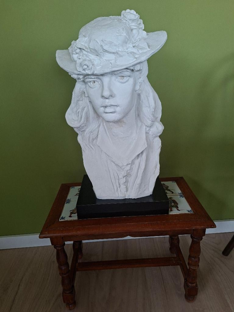 Borstbeeld Rodin, Ophalen, Gips, Wit