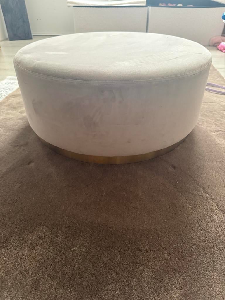 Poef van Maison Du Monde, Ophalen, Minder dan 50 cm, Gebruikt, Rond