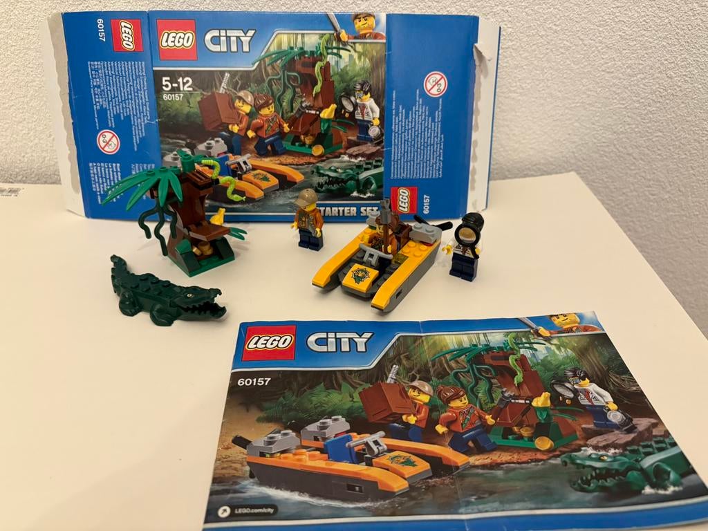 Lego city 60157 jungle boot, Ophalen of Verzenden, Zo goed als nieuw, Complete set, Lego