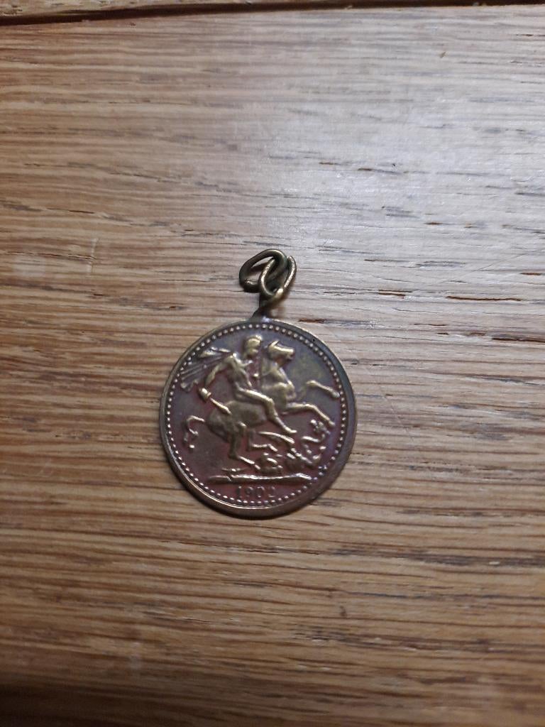 Munt 1902 als hangertje, Ophalen of Verzenden, Overige landen