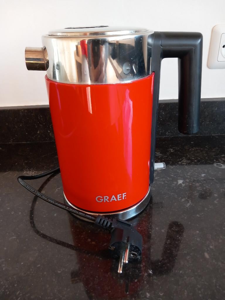 Graef waterkoker rood 1 liter, 1 tot 2 liter, Ophalen of Verzenden, Gebruikt
