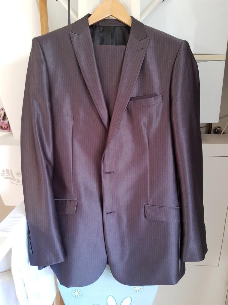 Prachtig mooi antraciet herenpak/kostuum - mt. L52 - C&A, Maat 52/54 (L), Zo goed als nieuw, Grijs, C&A