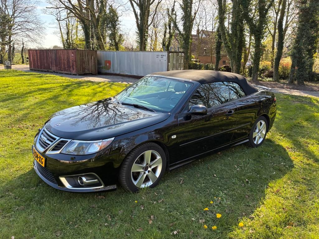 Saab 9-3 2.0T Aero Cabriolet, Auto's, Saab, Zwart, 4 cilinders, Cabriolet, USB