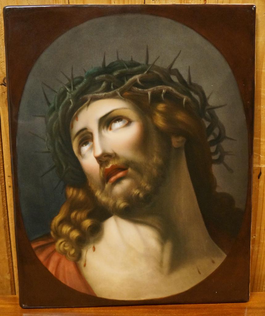 Porcelain Guido Reni Ecce Homo Altenburger Schilderij 19e, Ophalen