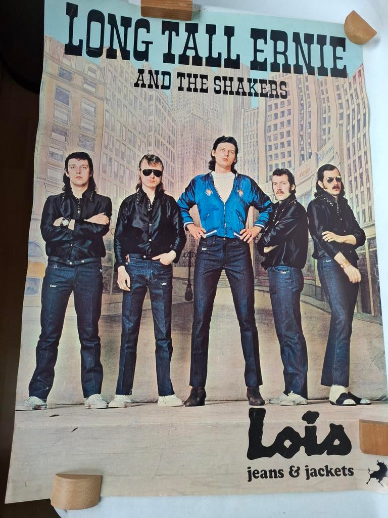 Originele Lois Jeans Reclame Poster Long Tall Ernie '70s, Ophalen of Verzenden