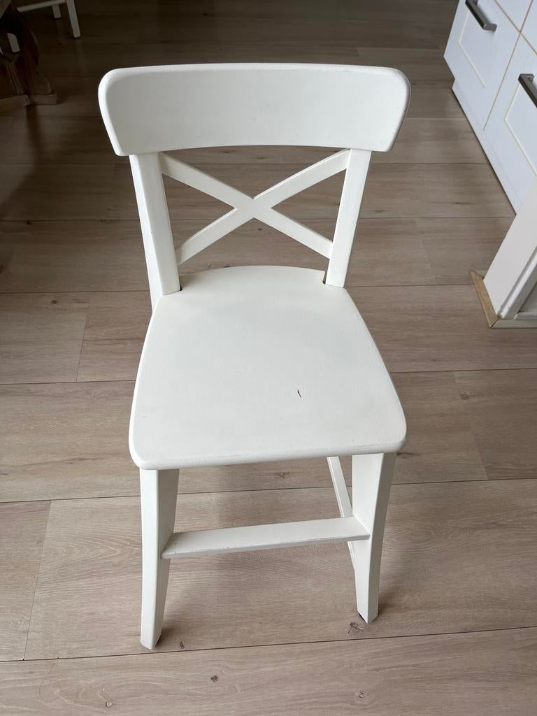 Ikea ingolf kinderstoel Wit, Huis en Inrichting, Ophalen, Wit, Zo goed als nieuw, Eén