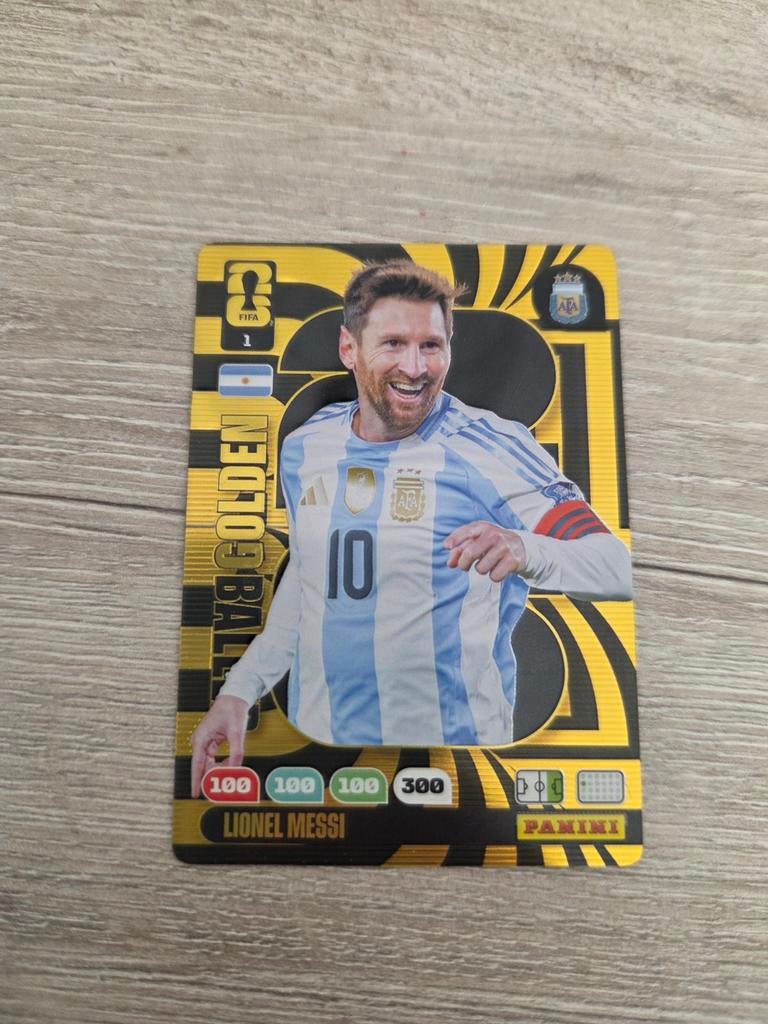 Golden Baller Messi FIFA World Cup 2026 Panini Adrenalyn XL, Ophalen of Verzenden, Zo goed als nieuw, Buitenlandse clubs, Spelerskaart