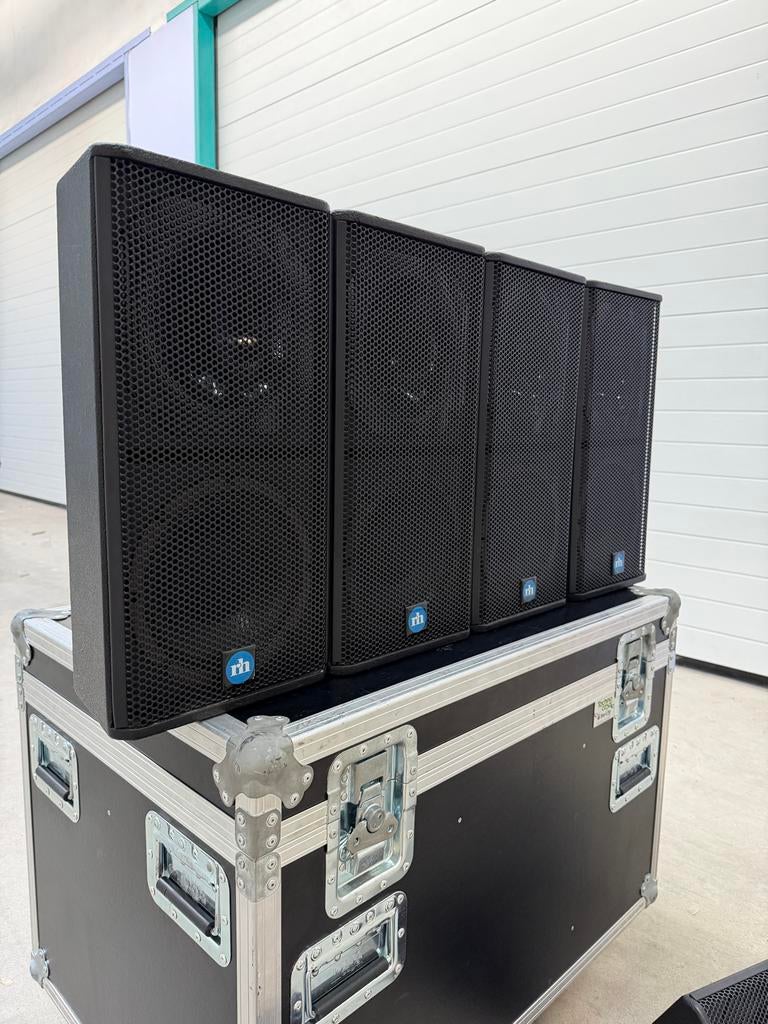Renkus Heinz TRX81/9 speakers met Techno Case, Audio, Tv en Foto, Luidsprekers, Gebruikt, Overige typen, 120 watt of meer, Ophalen