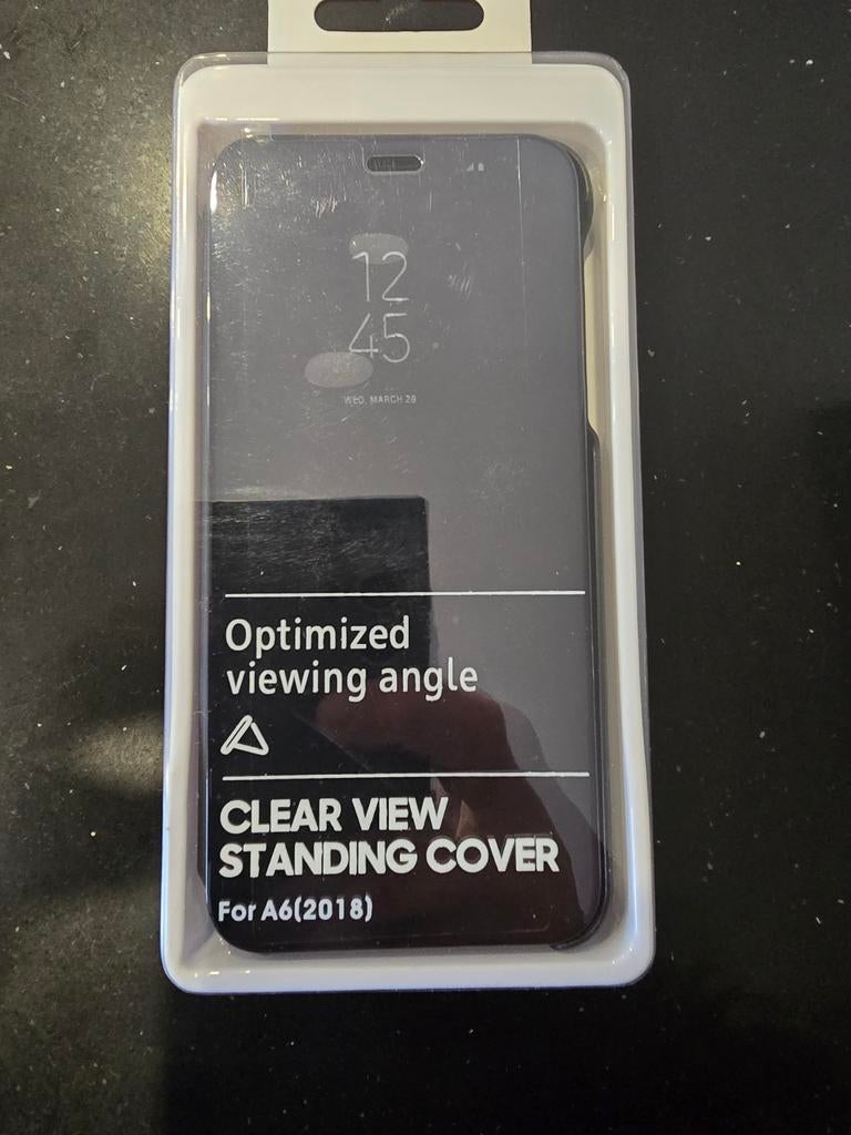 Clear View Standing Cover voor Samsung A6 (2018), Ophalen of Verzenden, Nieuw, Hoesje of Tasje