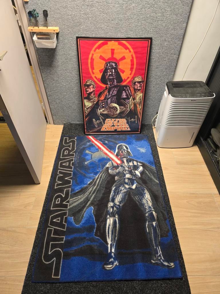 Star Wars vloerkleed en grote ingelijste poster, Ophalen of Verzenden, Zo goed als nieuw, Wanddecoratie
