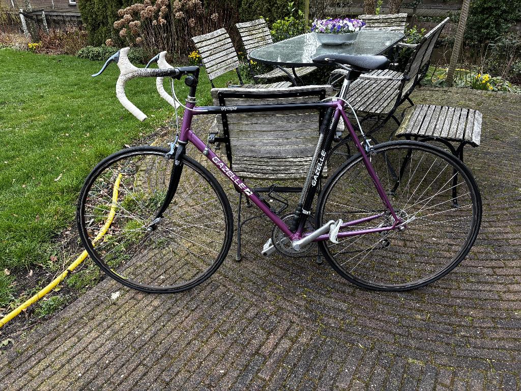 retro racefiets Gazelle Olympia, Fietsen en Brommers, Fietsen | Racefietsen, Gebruikt, Heren, Gazelle, 10 tot 15 versnellingen