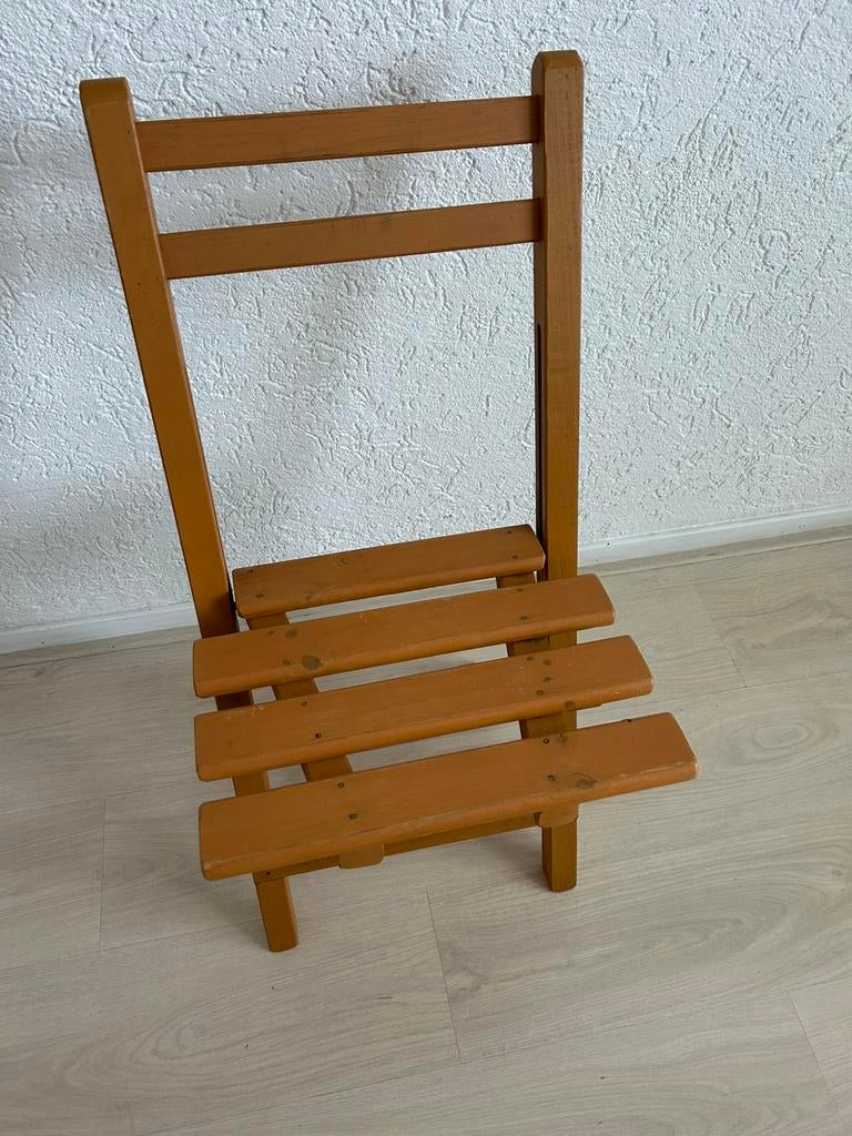 Oker Frans Bistrostoeltje, Ophalen, Zo goed als nieuw, Hout, Inklapbaar