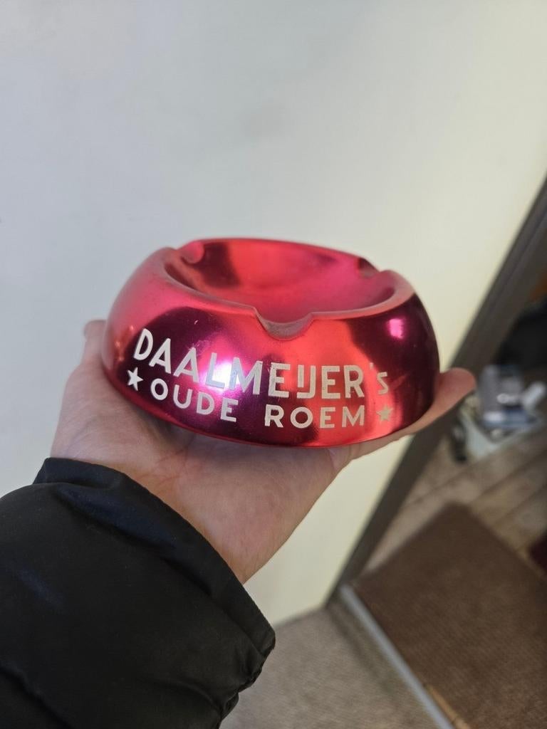 Antiek / vintage metalen asbak Daalmeijer uit het café, Verzamelen, Ophalen of Verzenden, Gebruikt, Gebruiksvoorwerp