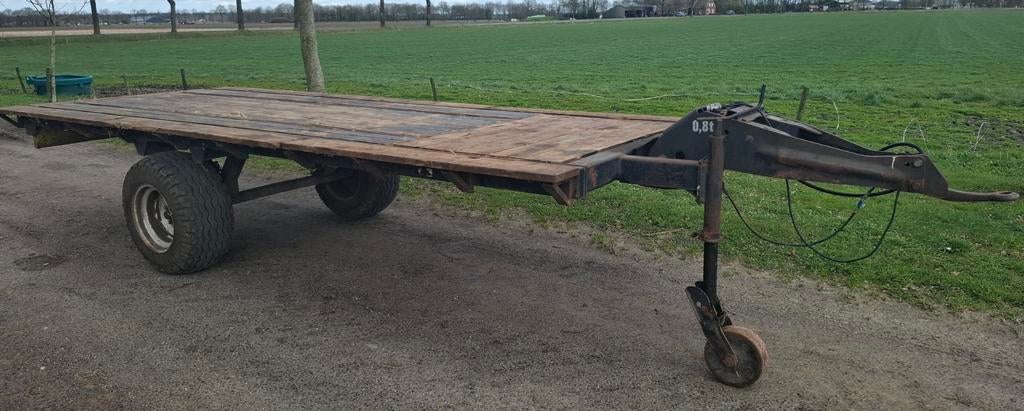 Platte wagen,  buizenwagen, balenwagen, Zakelijke goederen, Agrarisch | Werktuigen, Ophalen, Transport