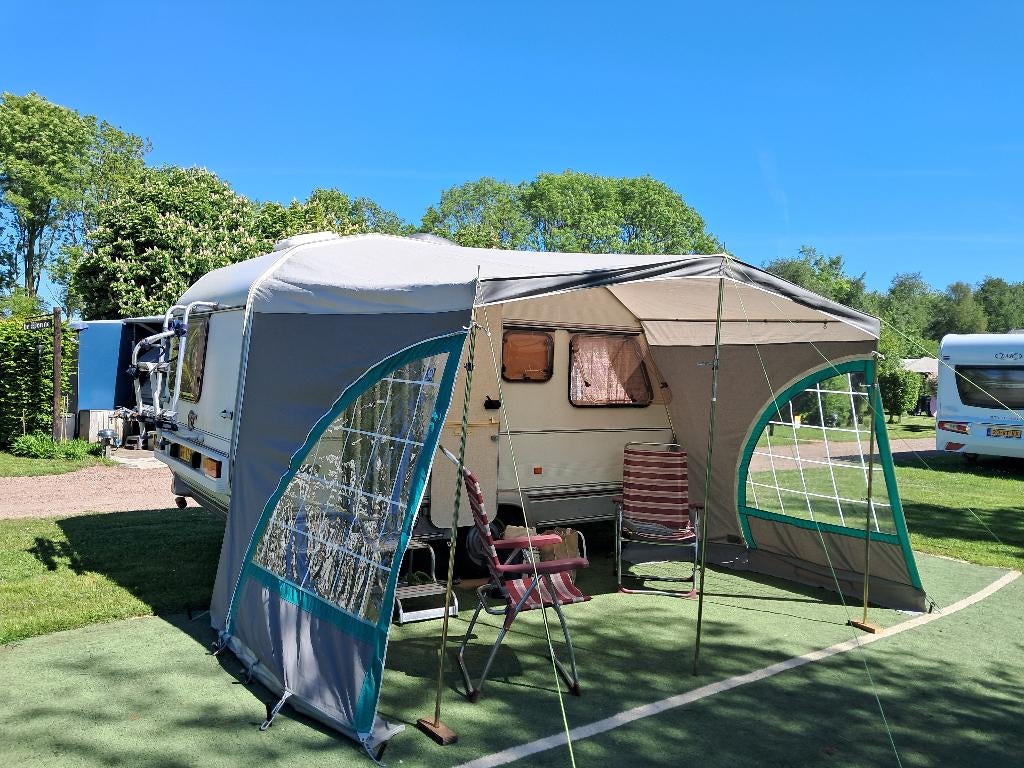 Te koop Caravan, Caravans en Kamperen, Caravans, Tot en met 2, 750 - 1000 kg, Particulier, 6 tot 7 meter