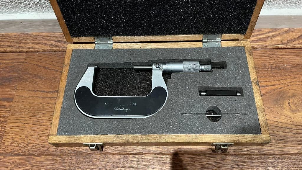 Mitutoyo 102-236 buitenmicrometer-/schroefmaat 50-75mm, -, Ophalen of Verzenden, Zo goed als nieuw, Mitutoyo