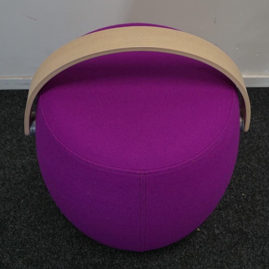 Offecct Carry On Kruk | Poef | Hocker | Paars | Draagbaar, Minder dan 50 cm, -, Rond, Minder dan 50 cm