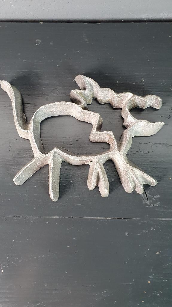 Aluminium onderzetter Hond klein, Teun Kees Design. 7A11, Huis en Inrichting, Woonaccessoires | Onderzetters, Tweedehands verkoop