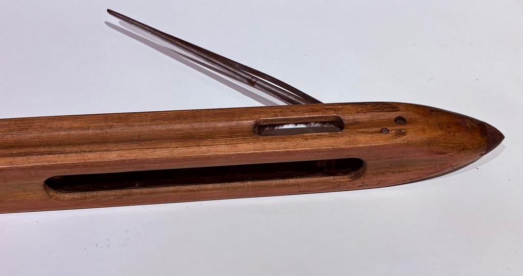 Antieke houten Schmeing weefspoel uit Weseke (Duitsland), Ophalen of Verzenden