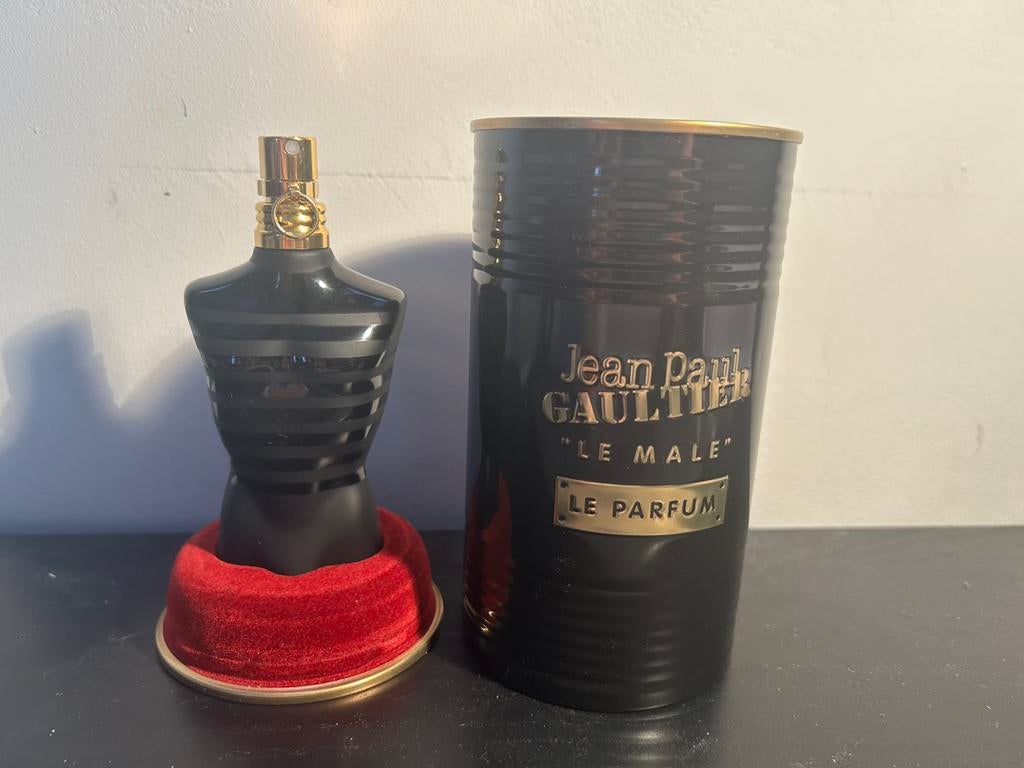 Jean paul gaultier le male le parfum, Ophalen of Verzenden, Zo goed als nieuw, Parfumfles, Gevuld