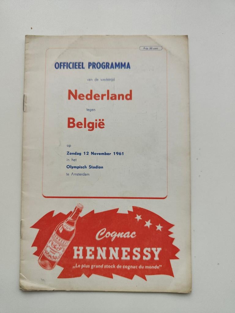 Nederland - België Officieel programma 12 november 1961, Verzamelen, Ophalen of Verzenden, Gebruikt, Overige typen