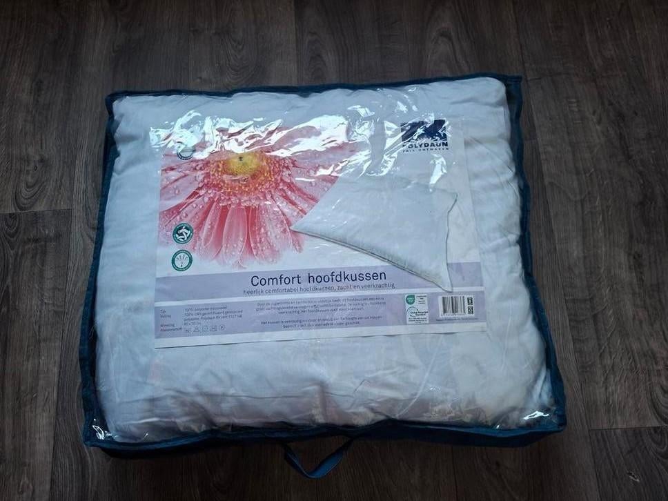Nieuw Polydaun hoofdkussen 60 / 70, Eenpersoons, Wit, Nieuw, Ophalen of Verzenden