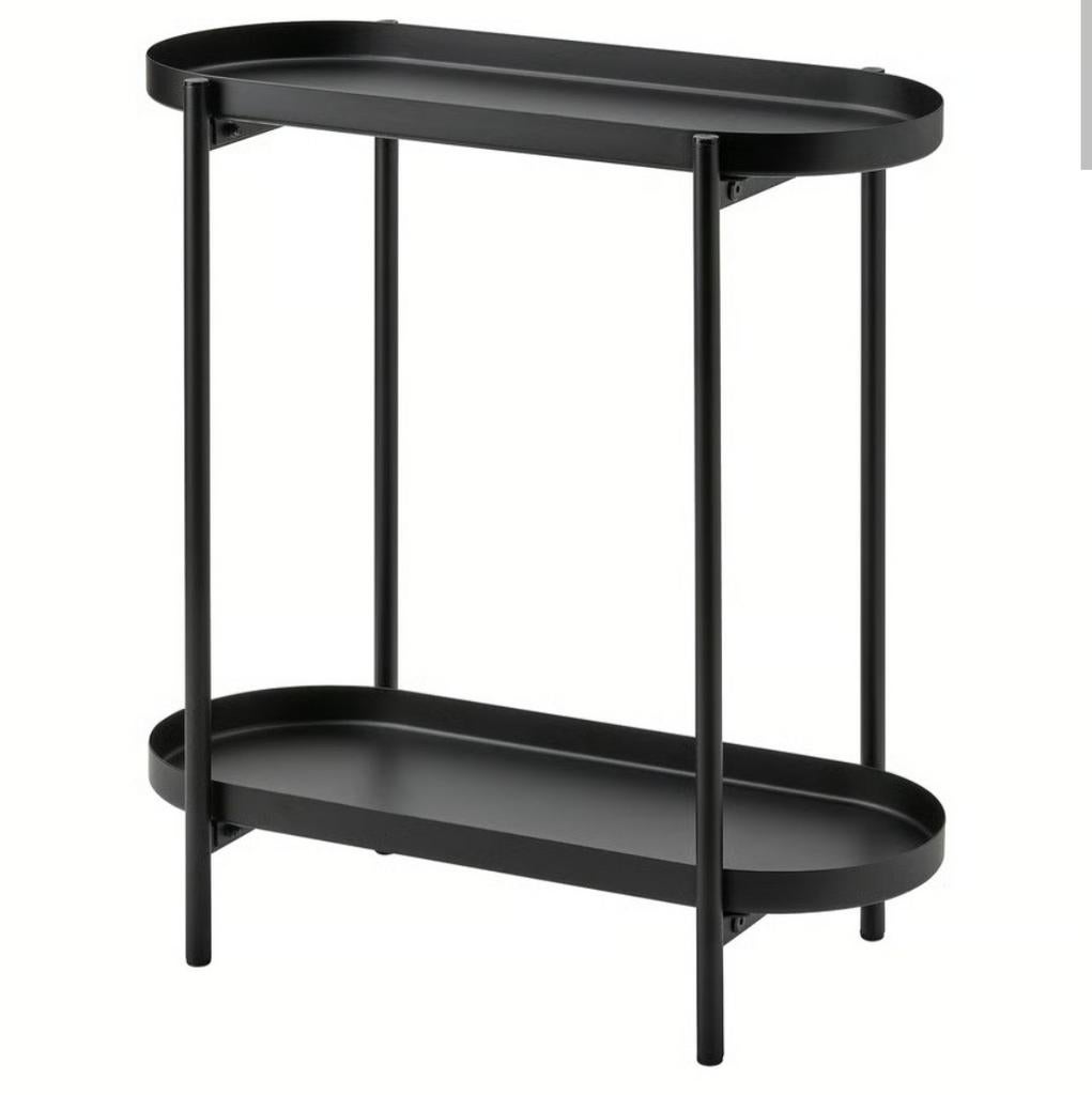 Ikea Olivblad plantentafel - binnen/buiten, Huis en Inrichting, Tafels | Bijzettafels, Minder dan 55 cm, Metaal of Aluminium, Zo goed als nieuw