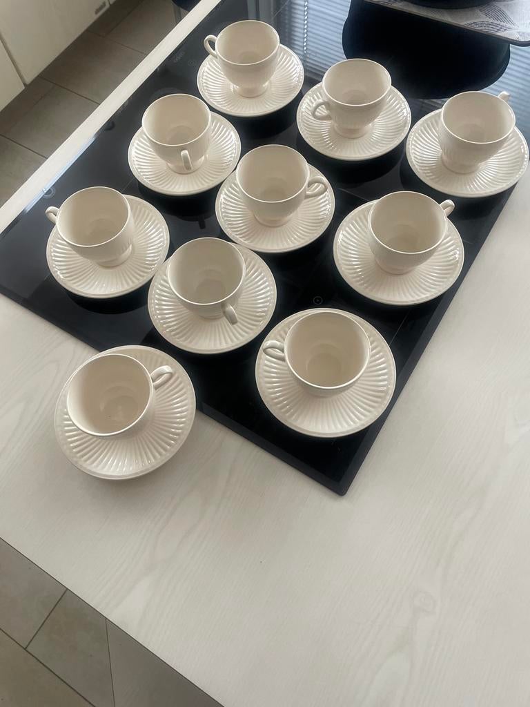 Wedgewood Edme kop en schotel set (10 stuks) - Nieuw, Nieuw, Ophalen of Verzenden, Wedgwood, Kop(pen) en/of Schotel(s)