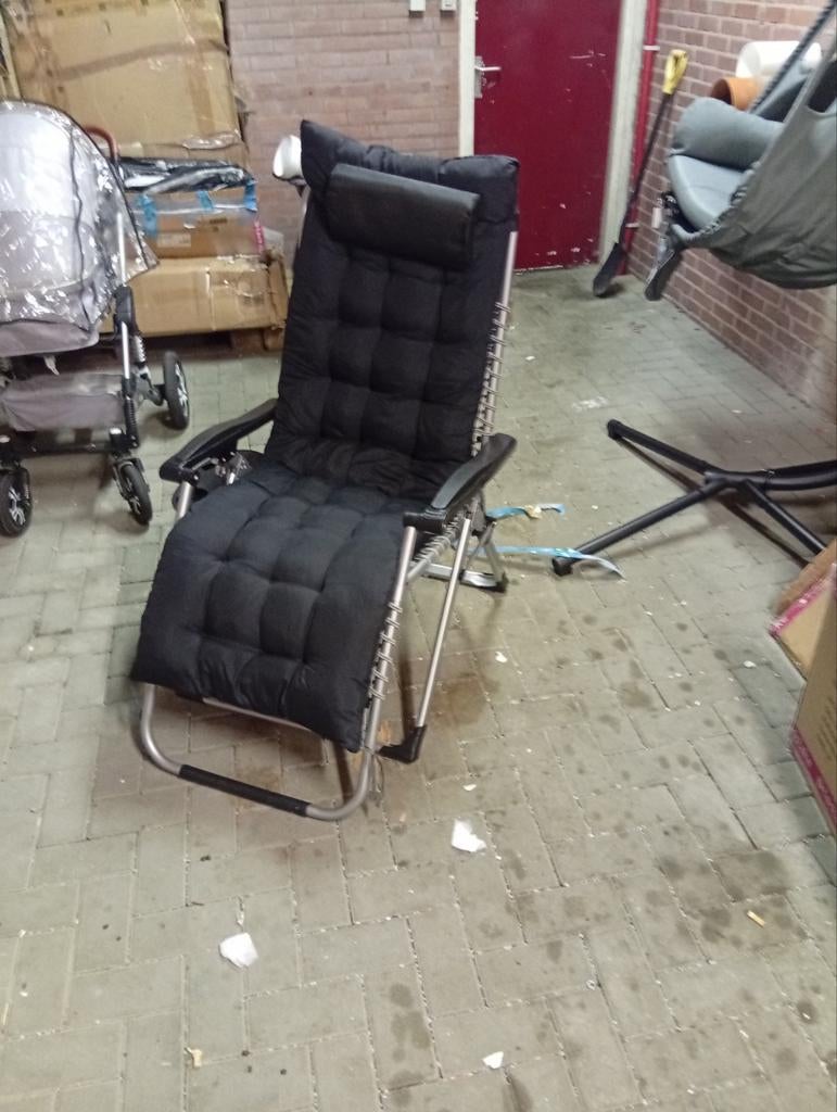 Tectake verstelbare tuinstoel - Nieuw!, Tuin en Terras, Ligbedden, Nieuw, Verstelbaar, Ophalen of Verzenden