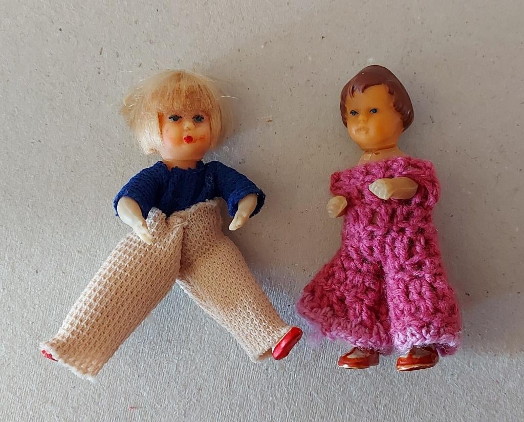 Vintage 2 ARI poppetjes poppenhuis Germany, Ophalen of Verzenden