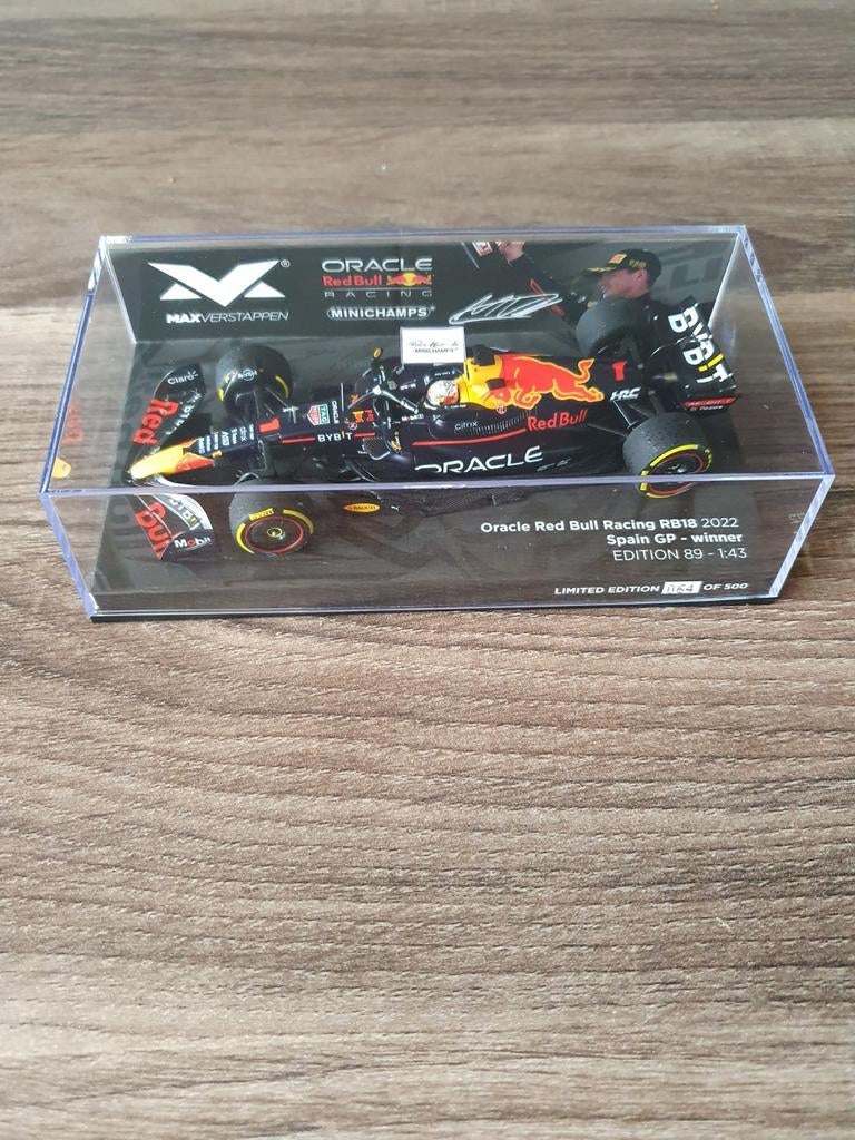 Max verstappen RB18 winnaar Spanje 2022 schaal 1/43, Verzenden, Nieuw, Formule 1