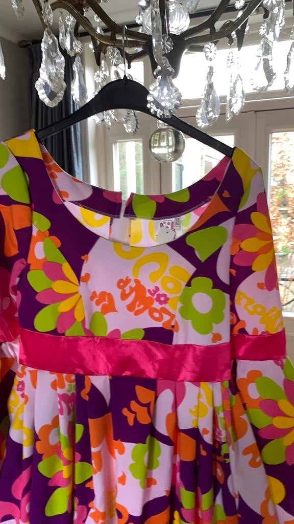 Flower power jurk, Kleding | Dames, Carnavalskleding en Feestkleding, Carnaval, Nieuw, Ophalen of Verzenden, Kleding