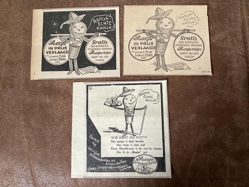 Eenige ranja-fabriek N.V. C. POLAK G zn GRONINGEN, Ophalen of Verzenden, Gebruikt, Overige typen