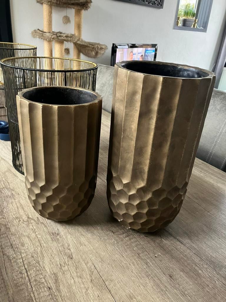 Bloempotten, Tuin en Terras, Bloempotten, Ophalen, Rond, Zo goed als nieuw, Aardewerk