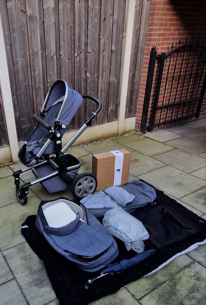 Joolz Day2 Quadro Blue Kinderwagen Compleet, Zo goed als nieuw, Verstelbare duwstang, Ophalen, Kinderwagen