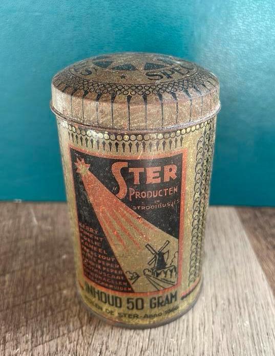 Oud blikje Ster Specerijen, Verzamelen, Blikken, Ophalen of Verzenden, Gebruikt, Overige