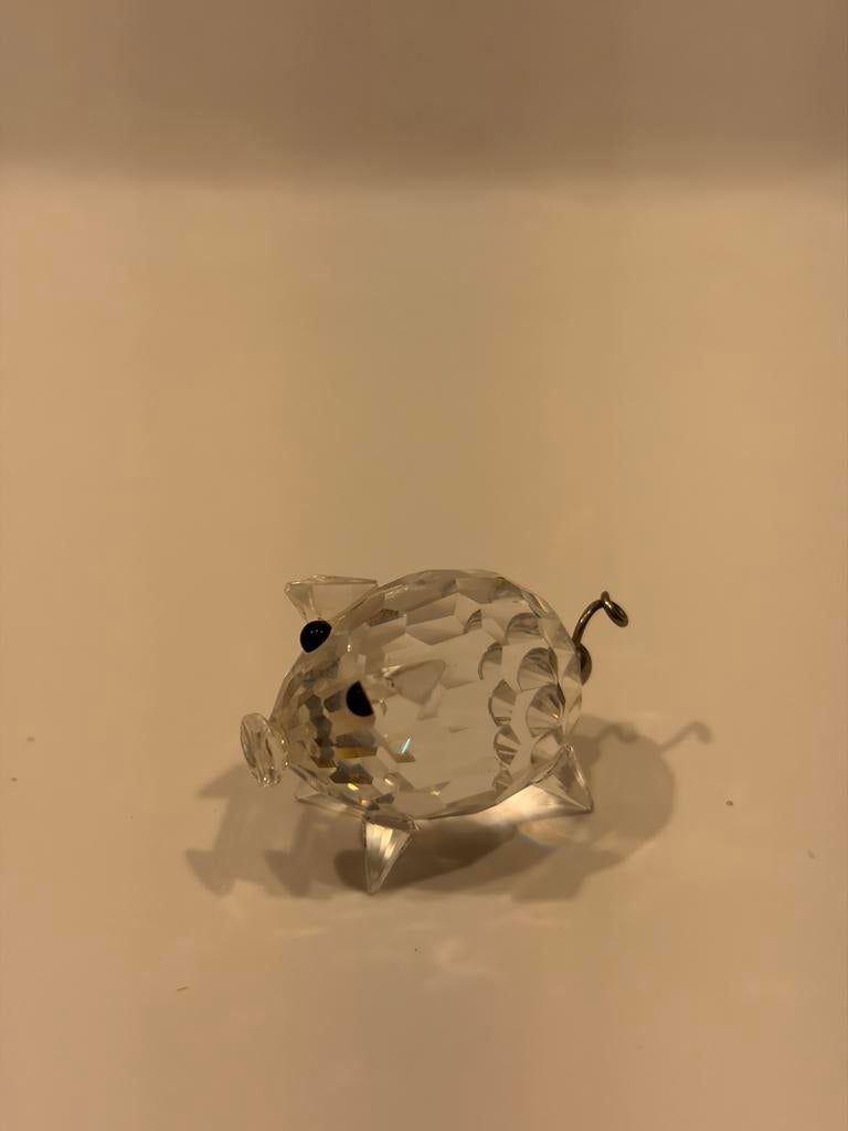Swarovski Zilver Crystal Miniatuur Varken - 010028, Verzamelen, Swarovski, Ophalen of Verzenden, Zo goed als nieuw