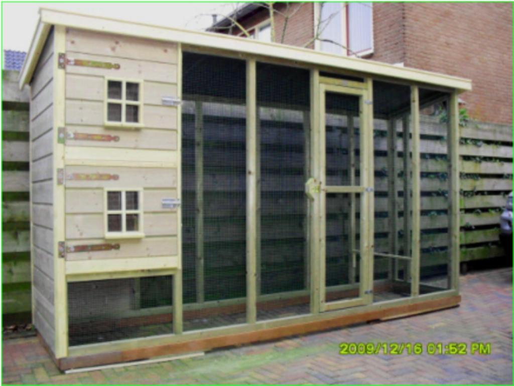 🐓KIPPENHOK met legnest  🥚kippenren overdekt op maat🔨🪚