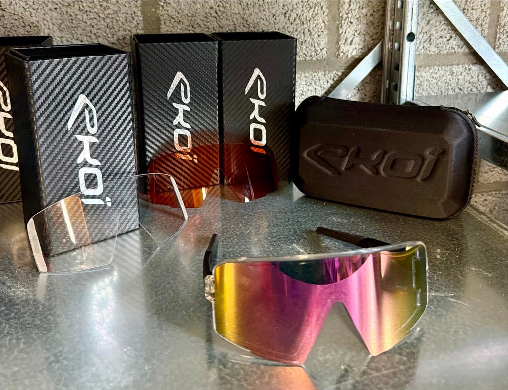 Ekoi Zonnebril met Verwisselbare Lenzen, Overige merken, Zonnebril, Zwart, Nieuw