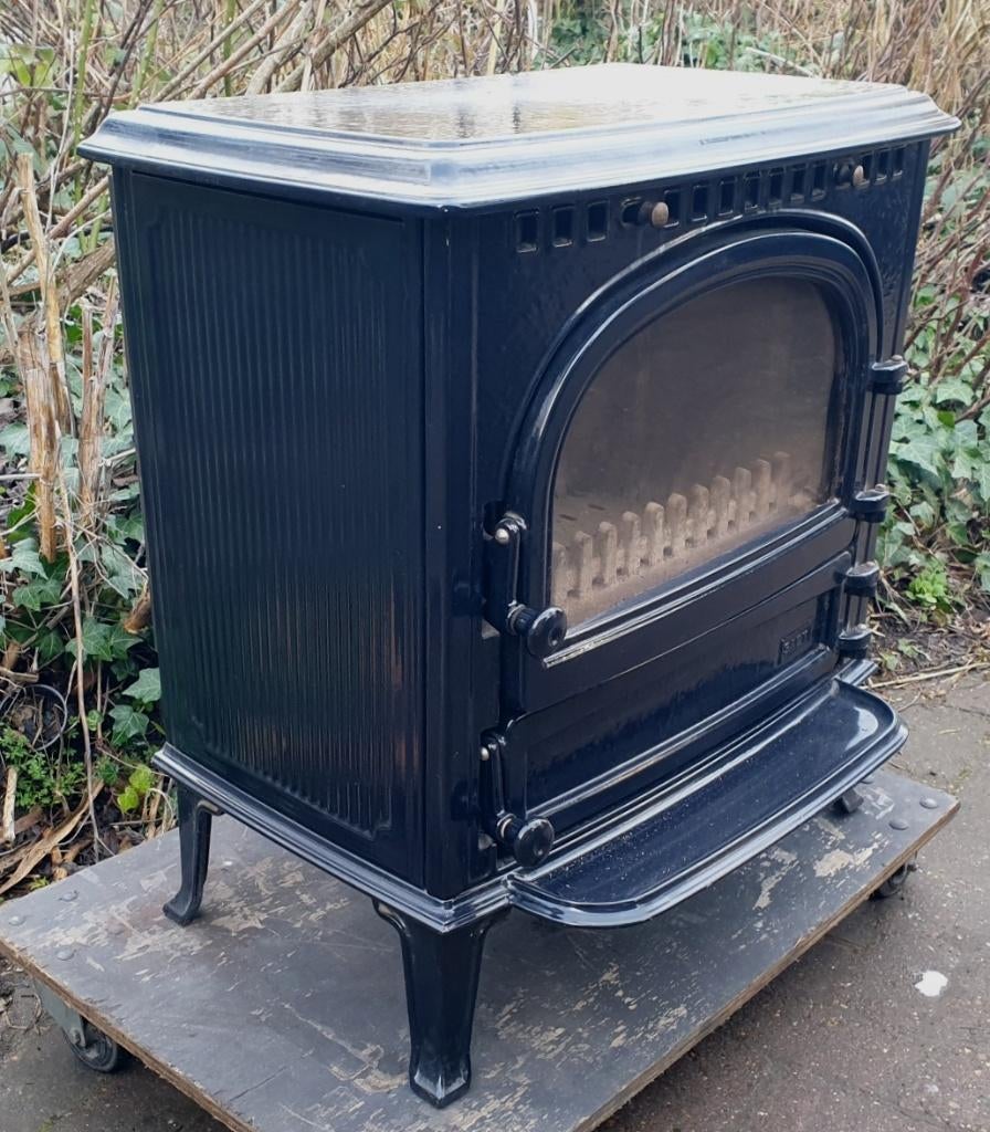 houtkachel saey 94 blue black emaille 10--11 kw, Huis en Inrichting, Kachels, Houtkachel, Ophalen of Verzenden, Zo goed als nieuw