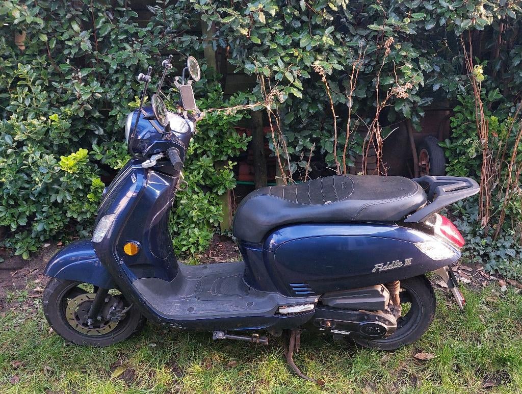 Sym Fiddle 3 , geel kenteken (45km) , bj: 2018, Ophalen, Gebruikt, Maximaal 45 km/u, Benzine