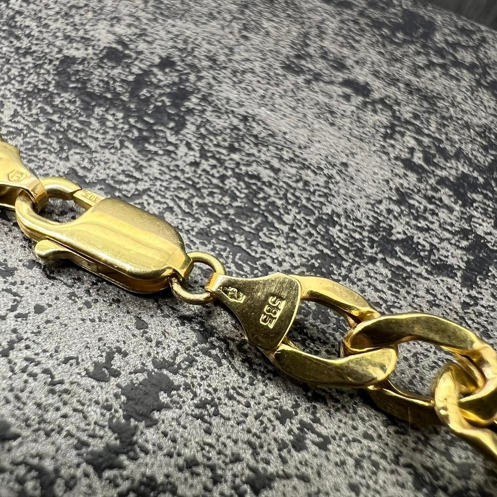 14k gouden Cuban ketting prachtig schakel, Ophalen of Verzenden, Zo goed als nieuw, Goud