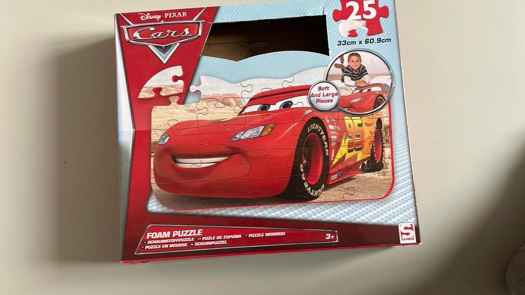 Cars Schuimpuzzel - Groot Formaat, Ophalen, Minder dan 10 stukjes, Zo goed als nieuw, 2 tot 4 jaar