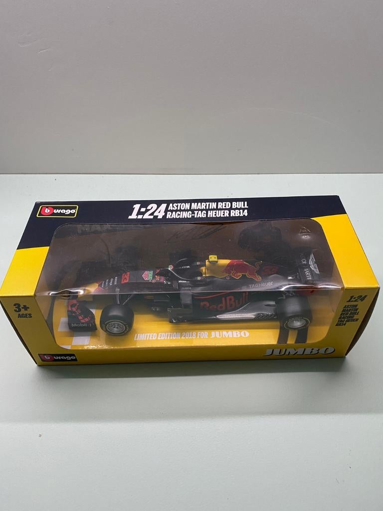 Max Verstappen Red Bull Race Auto, Ophalen of Verzenden, Zo goed als nieuw, Auto, Bburago