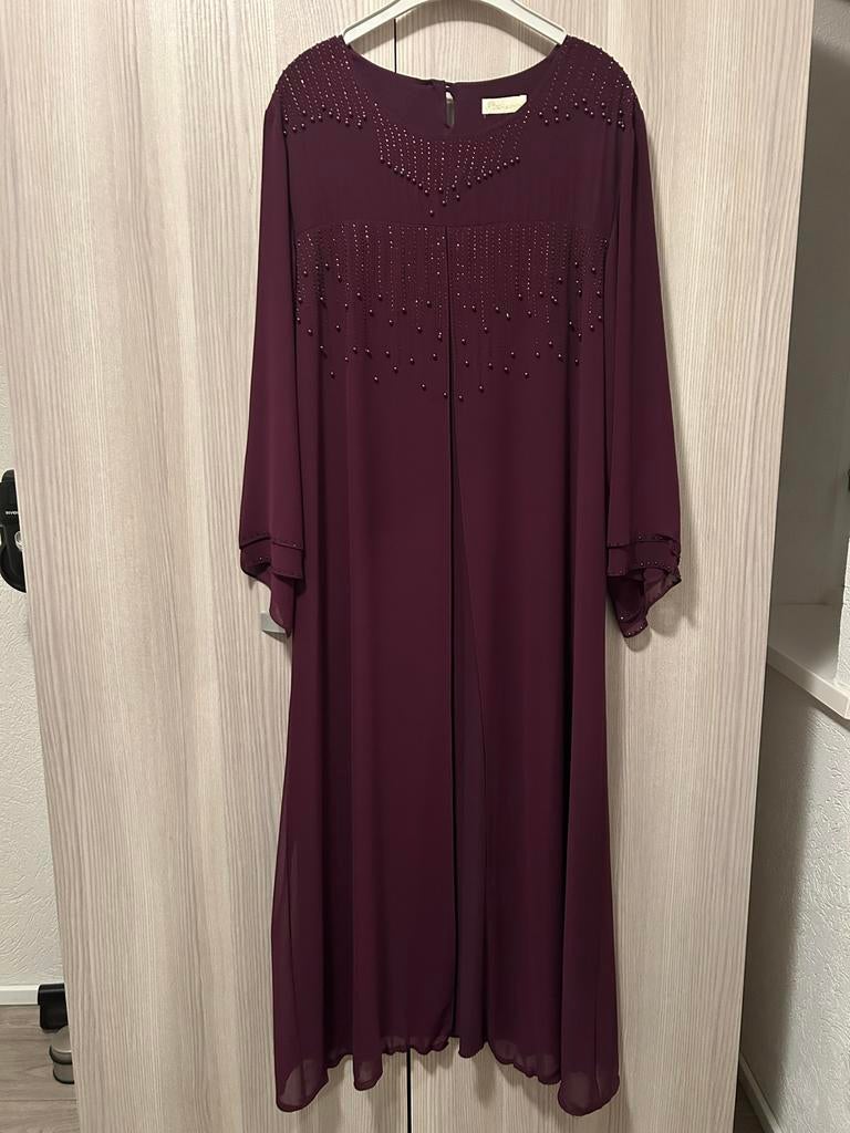 Elegante Abaya - Perfect voor speciale gelegenheden, Ophalen, Paars, Maat 46/48 (XL) of groter, Zo goed als nieuw