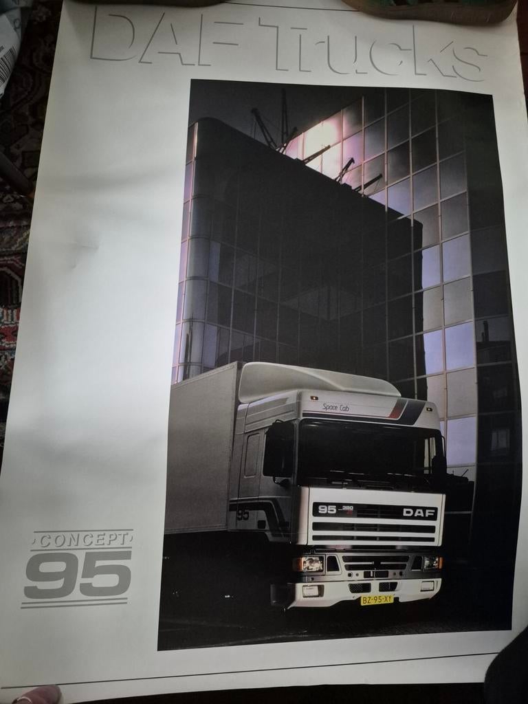 Grote poster Daf 95, Ophalen of Verzenden, Zo goed als nieuw, Auto's