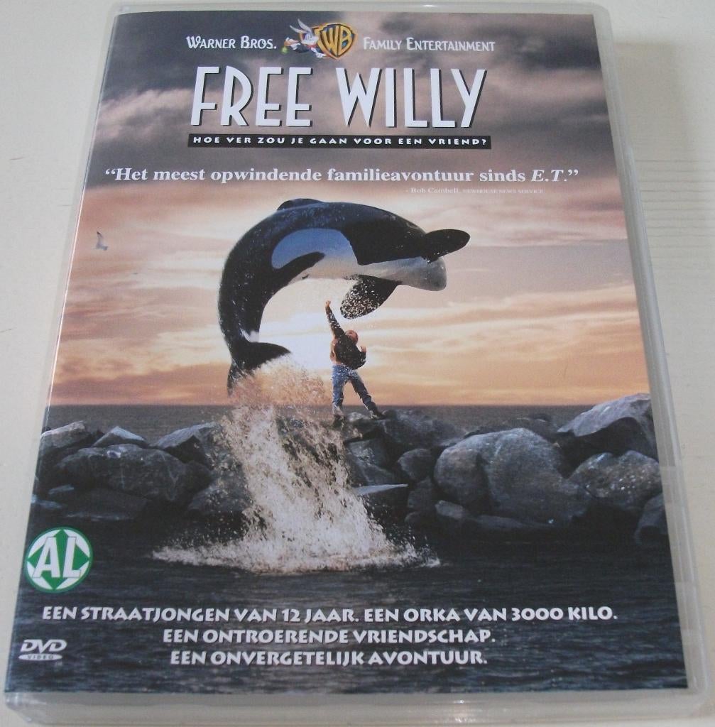 Dvd *** FREE WILLY ***, Cd's en Dvd's, Dvd's | Kinderen en Jeugd, Zo goed als nieuw, Film, Avontuur, Alle leeftijden, Ophalen of Verzenden