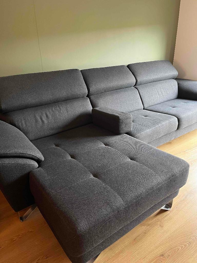 Bankstel Xooon, Huis en Inrichting, Banken | Bankstellen, Gebruikt, Hoekbank, Driepersoons, 200 tot 250 cm, 75 tot 100 cm, Metaal