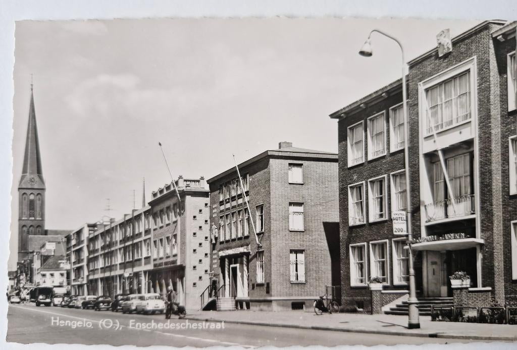Hengelo Enschedesche straat, Ophalen of Verzenden, 1940 tot 1960, Gelopen, Overijssel